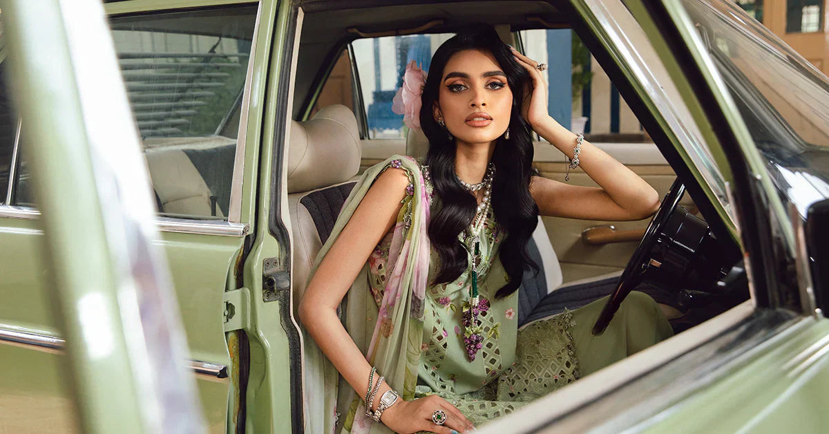 Maria.B M-Prints Unstitched '25 - Embroidered Cambric Suit | MPT-2706-A