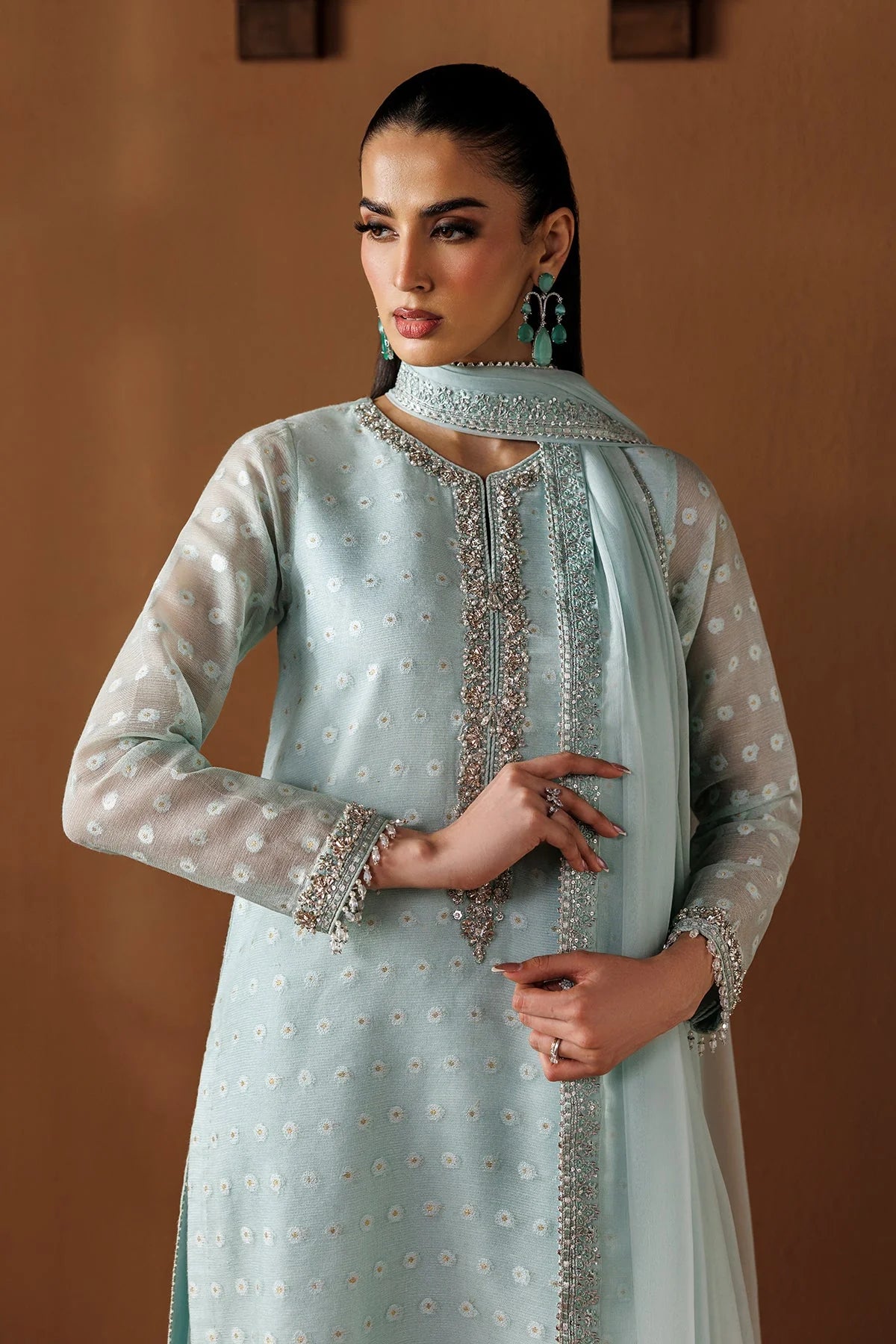 Baroque - Pret Formal | EMBROIDERED COTTON NET PR-1285