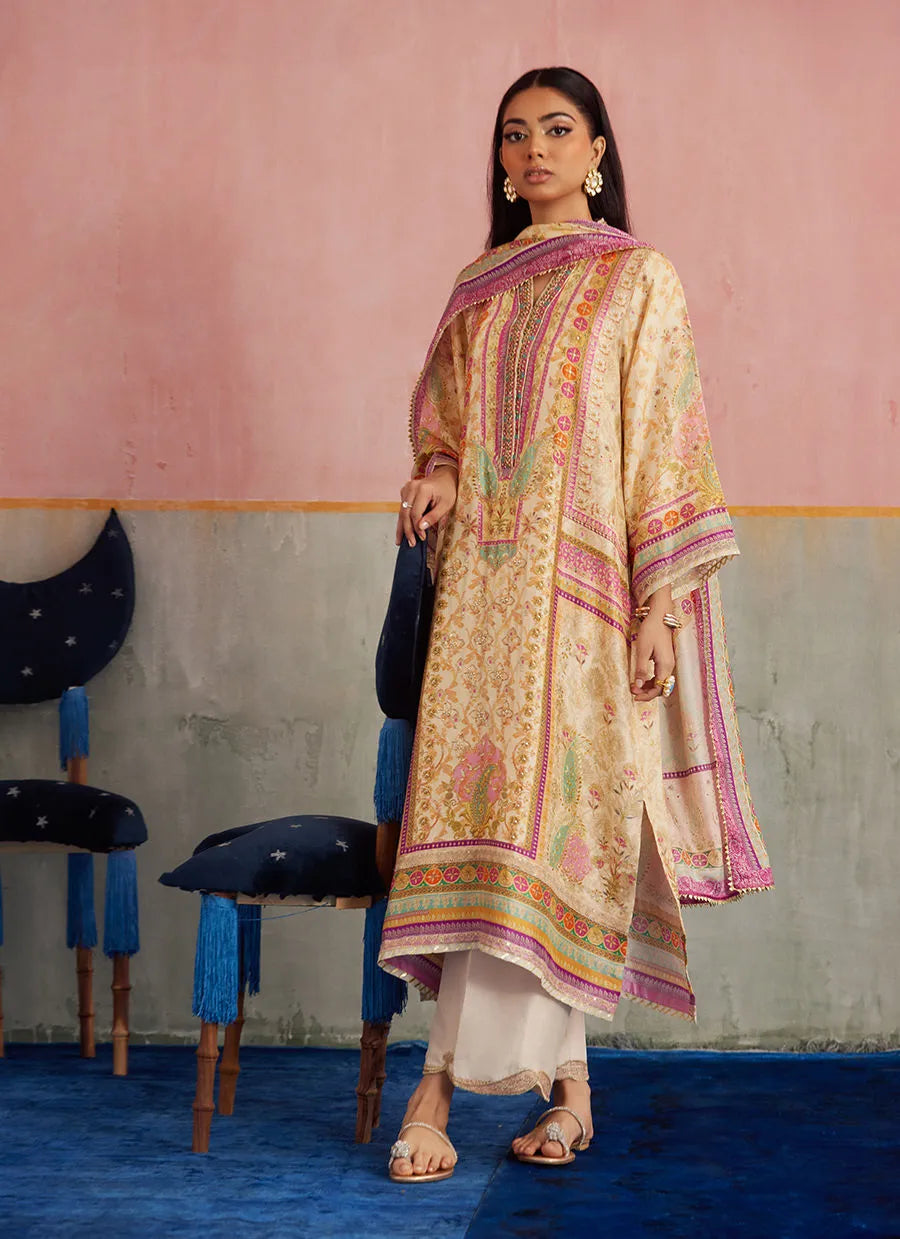 Farah Talib Aziz Mayna Festive Prints '25 - Vivi Shirt And Dupatta