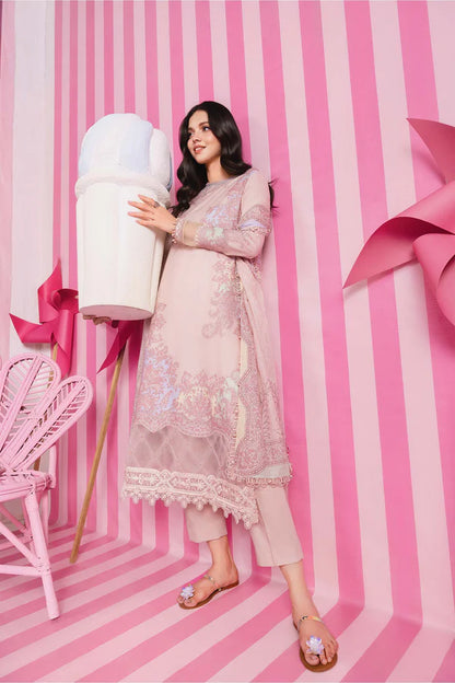 3 Pc Unstitched Embroidered Lawn Suit - MB-CUSV13-04B