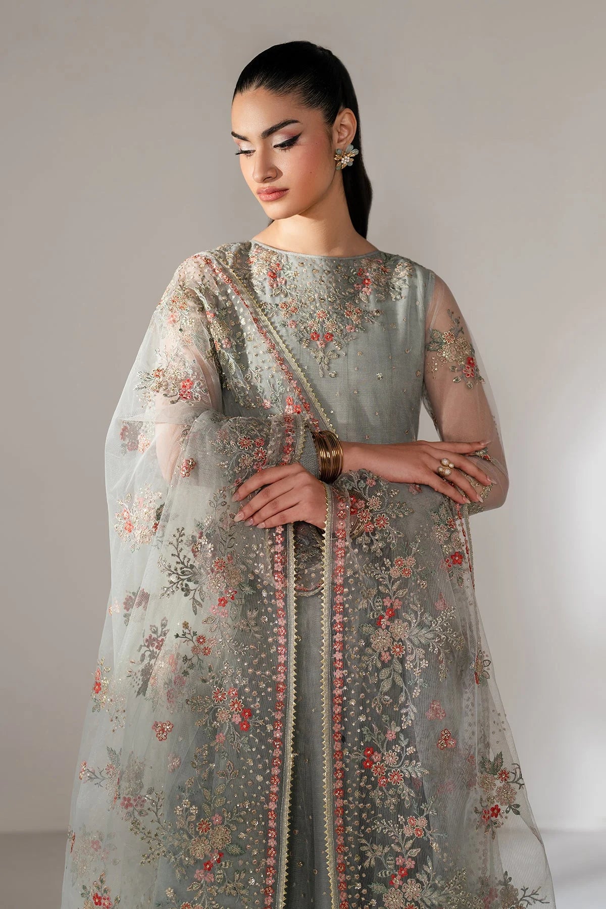 Baroque - Pret Formal | EMBROIDERED NET PR-1101
