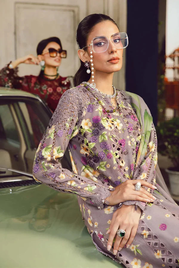 Maria.B M-Prints Unstitched '25 - Embroidered Cambric Suit | MPT-2706-B
