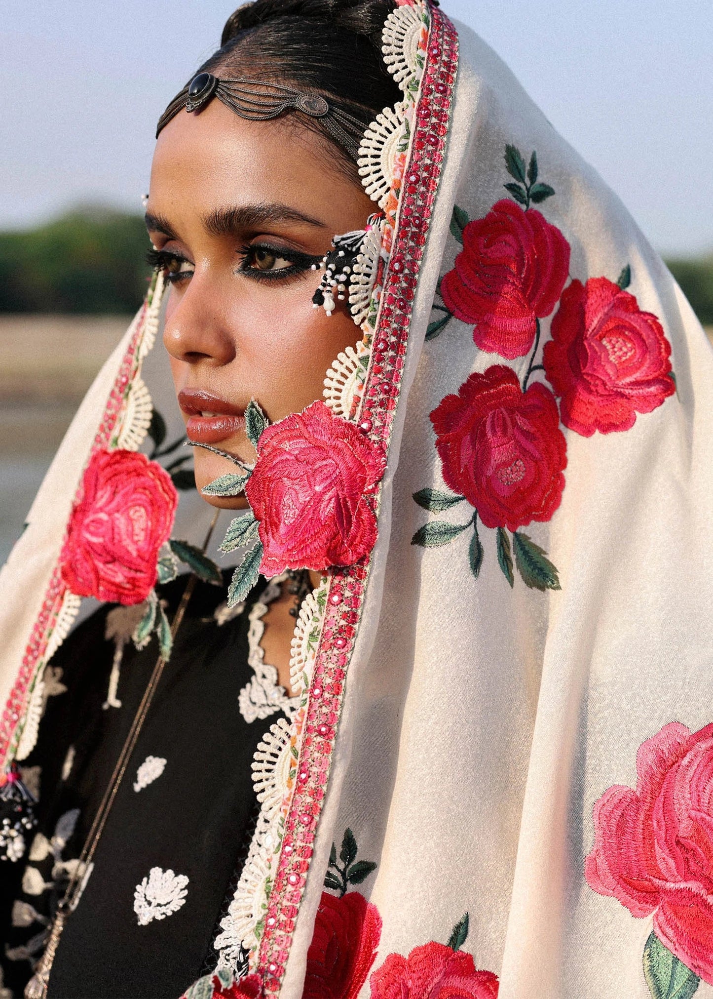 Hussain Rehar Karandi Unstitched '25 - Rose