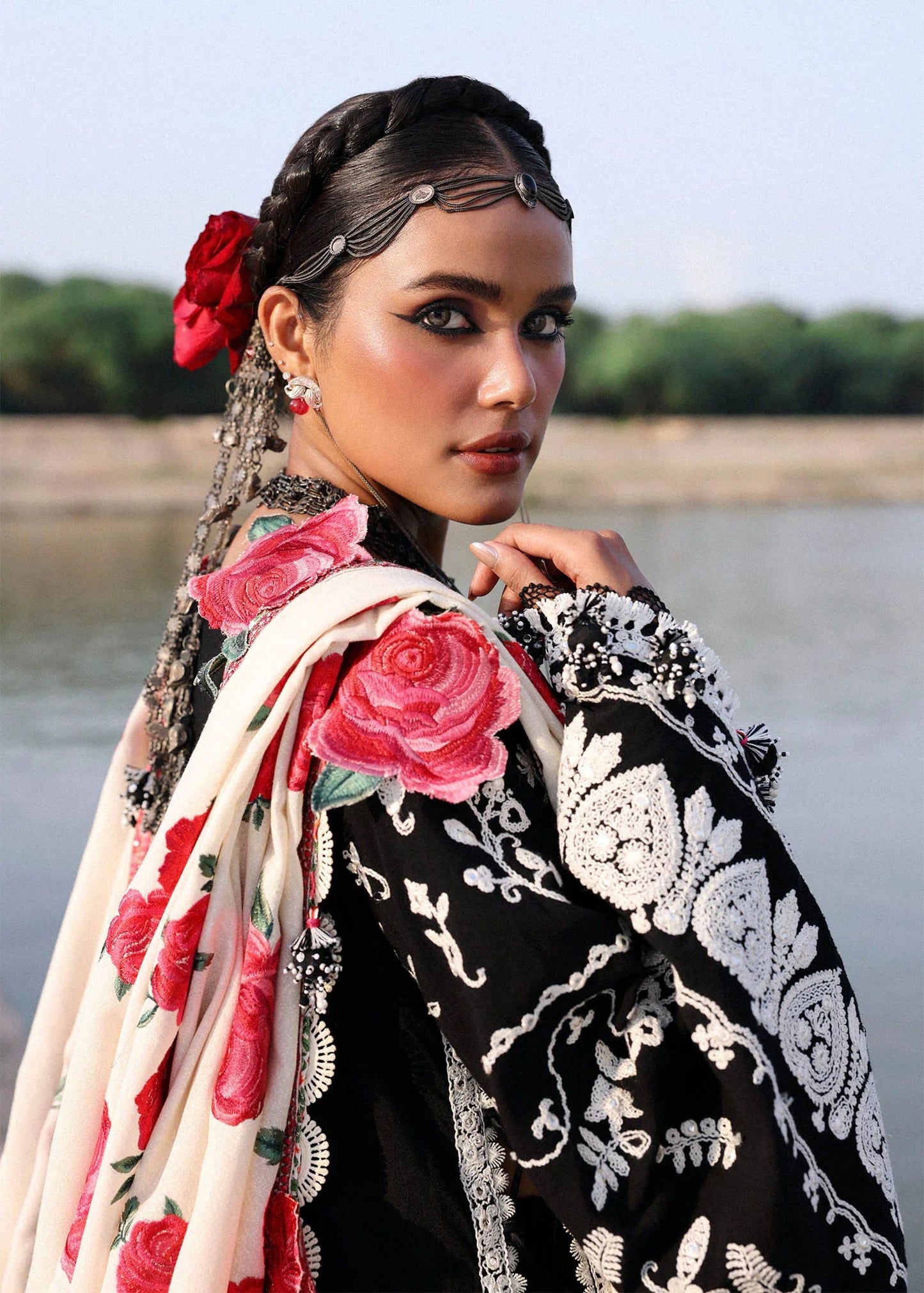 Hussain Rehar Karandi Unstitched '25 - Rose