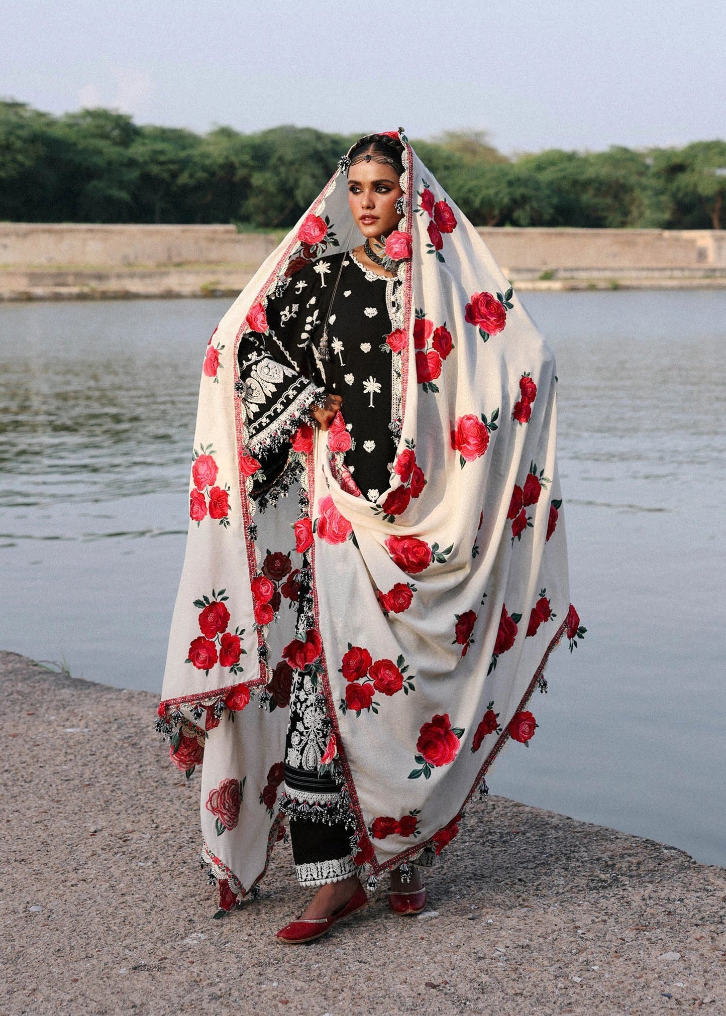 Hussain Rehar Karandi Unstitched '25 - Rose