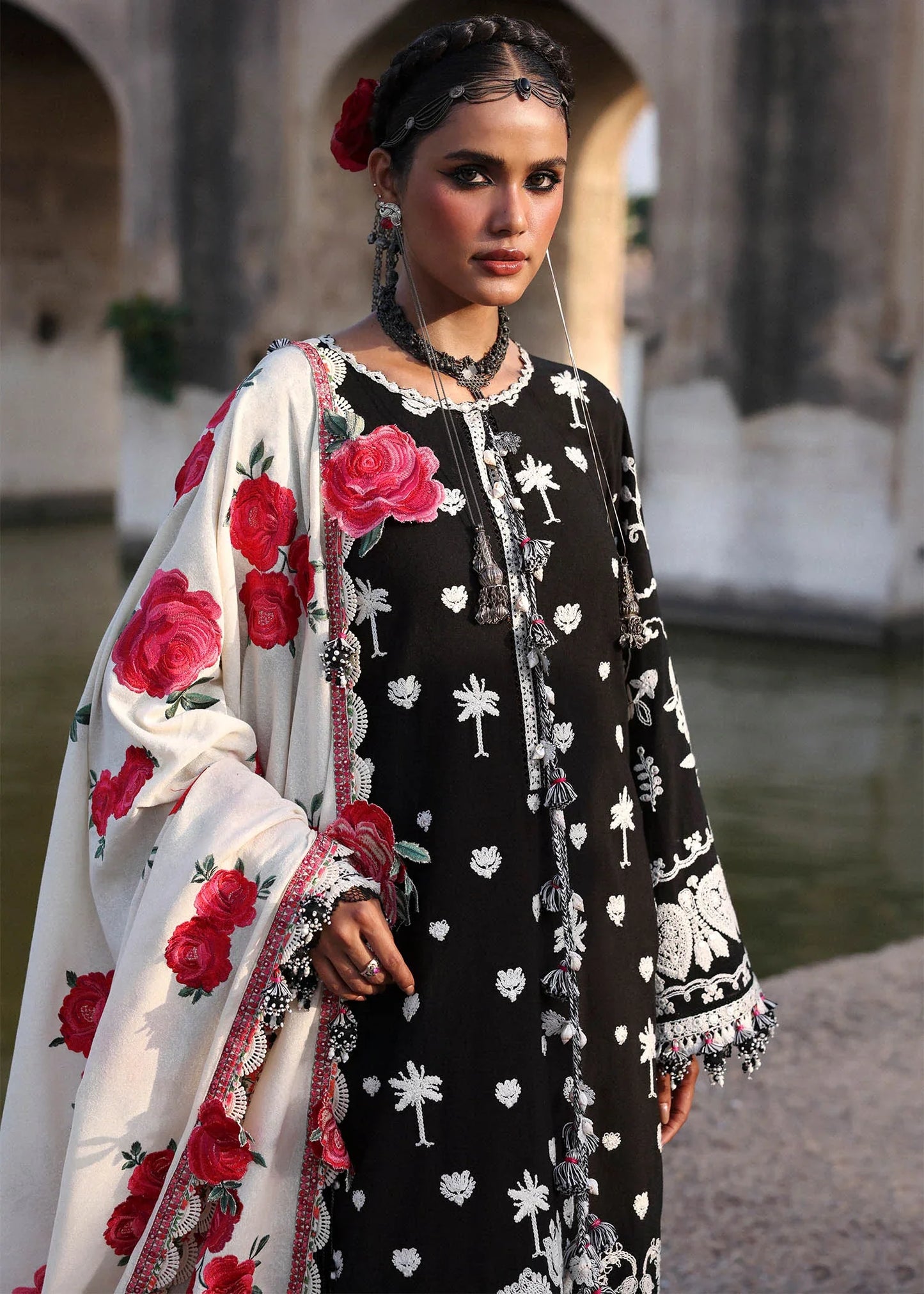 Hussain Rehar Karandi Unstitched '25 - Rose