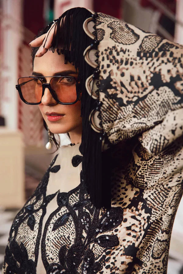 Maria.B M-Prints Unstitched '25 - Embroidered Linen Suit | MPT-2702-B