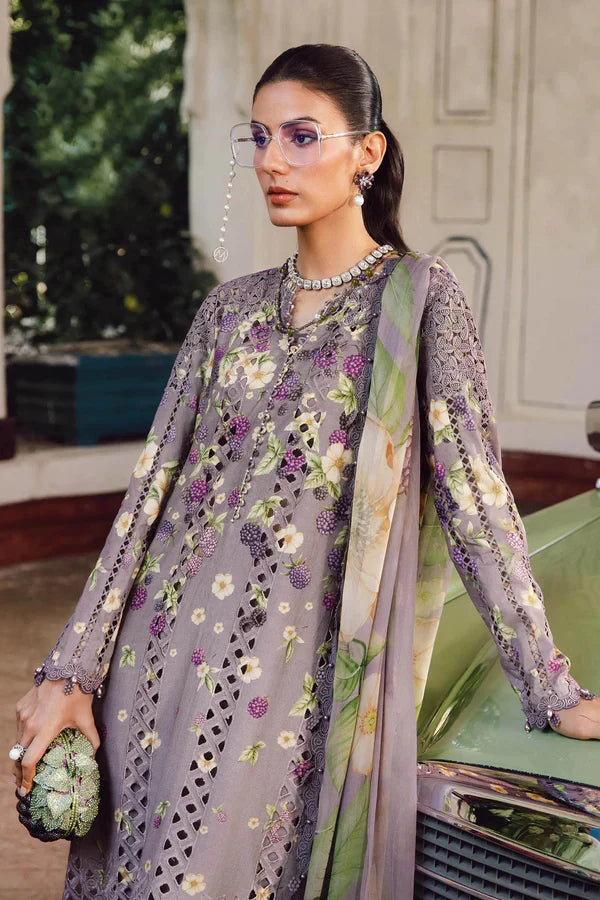 Maria.B M-Prints Unstitched '25 - Embroidered Cambric Suit | MPT-2706-B