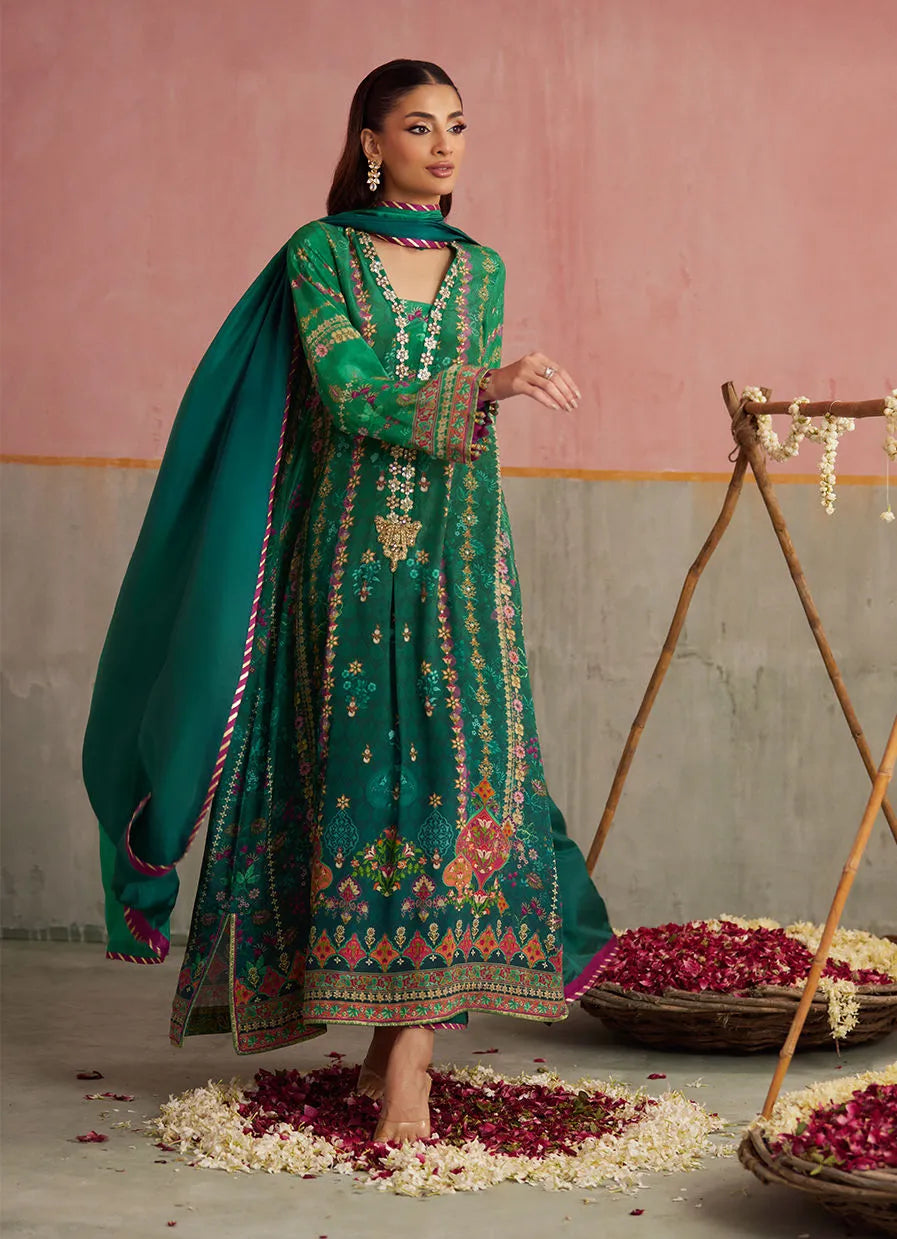 Farah Talib Aziz Mayna Festive Prints '25 - Noemi Jade Shirt And Dupatta