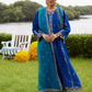 Farah Talib Aziz Mayna Festive Luxe Pret '25 - Opal Blue Shirt And Dupatta