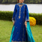 Farah Talib Aziz Mayna Festive Luxe Pret '25 - Opal Blue Shirt And Dupatta