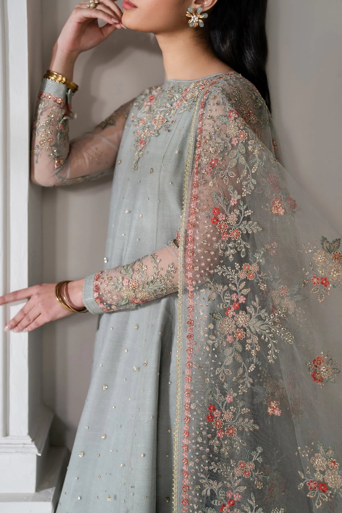 Baroque - Pret Formal | EMBROIDERED NET PR-1101