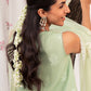 CELADON SPRUCE-3 PIECE EMBROIDERED JACQUARD SUIT