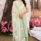 CELADON SPRUCE-3 PIECE EMBROIDERED JACQUARD SUIT