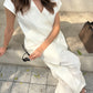 WHITE LINEN VEST SET | Sak Atelier