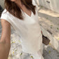 WHITE LINEN VEST SET | Sak Atelier