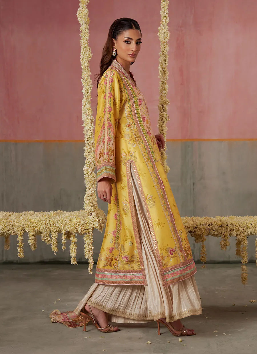 Farah Talib Aziz Mayna Festive Prints '25 - Mogra Buttercup Shirt And Dupatta