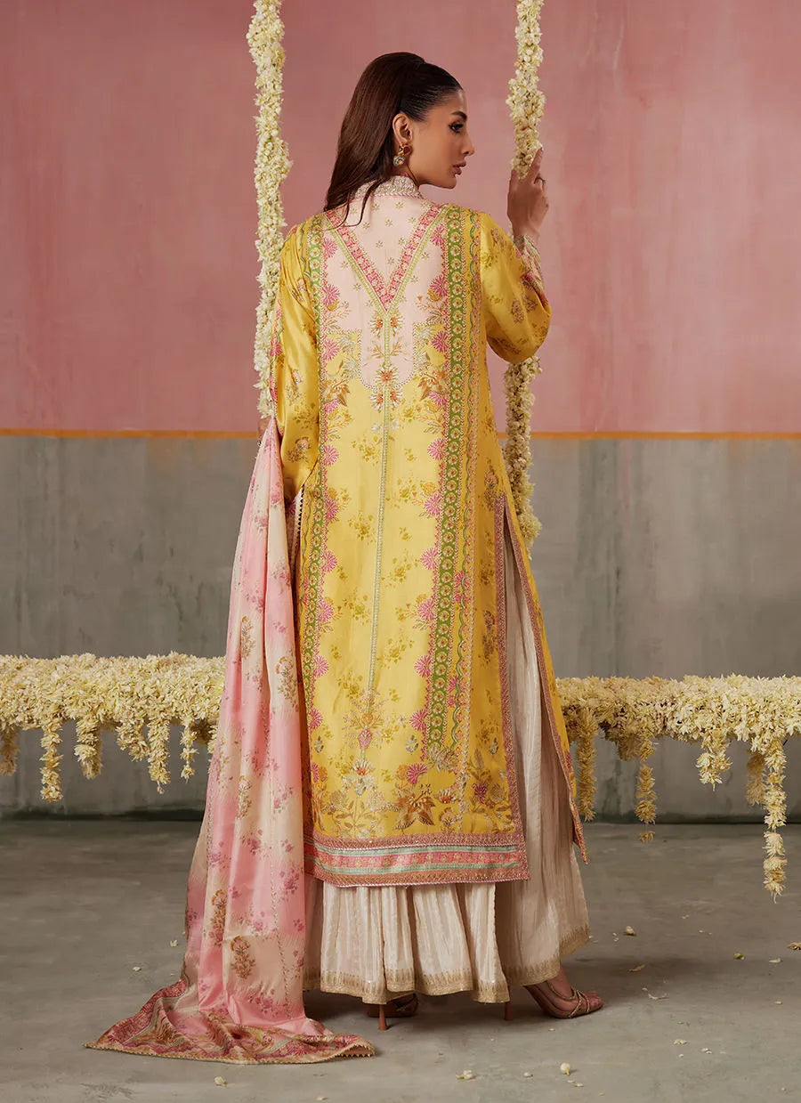 Farah Talib Aziz Mayna Festive Prints '25 - Mogra Buttercup Shirt And Dupatta