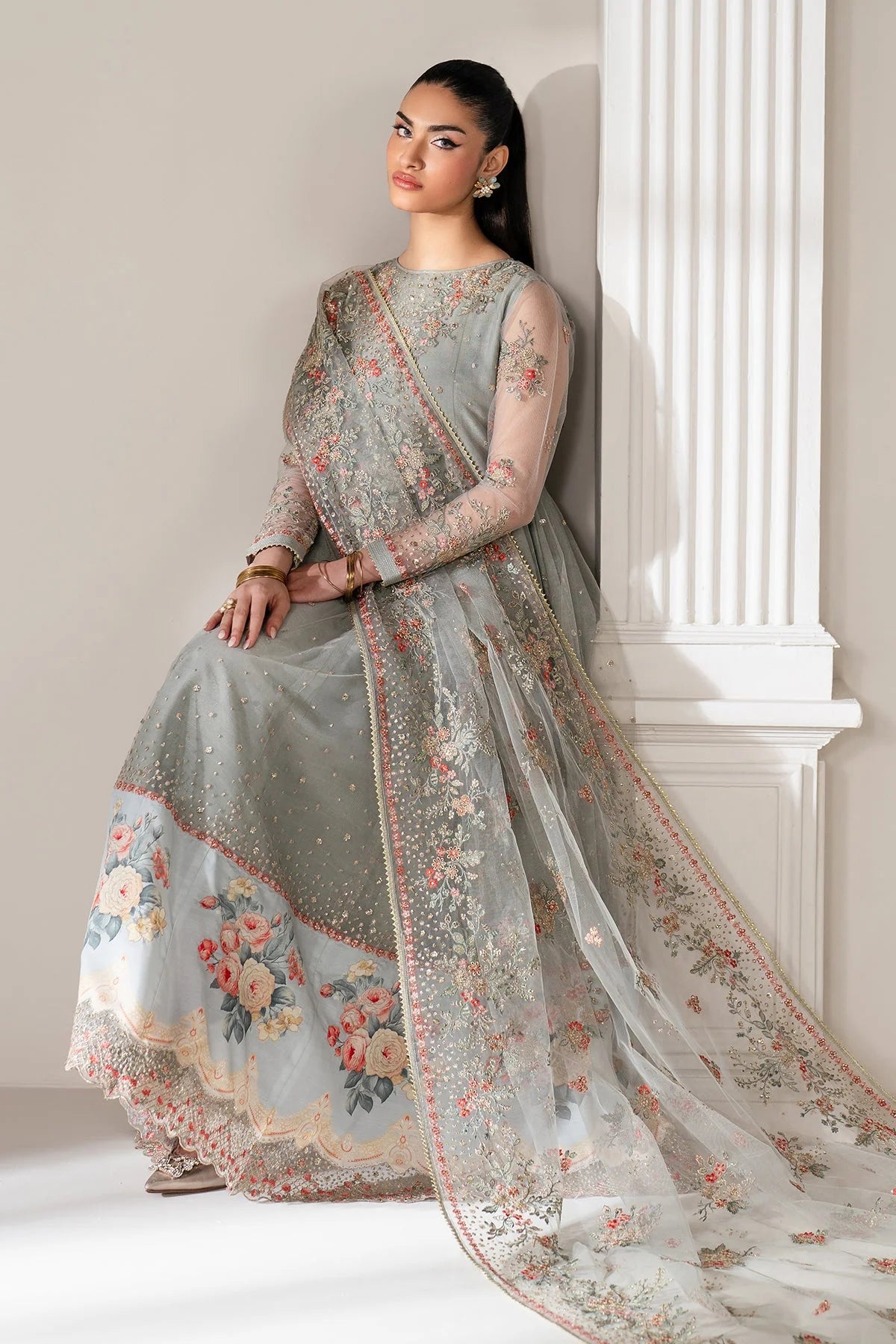 Baroque - Pret Formal | EMBROIDERED NET PR-1101
