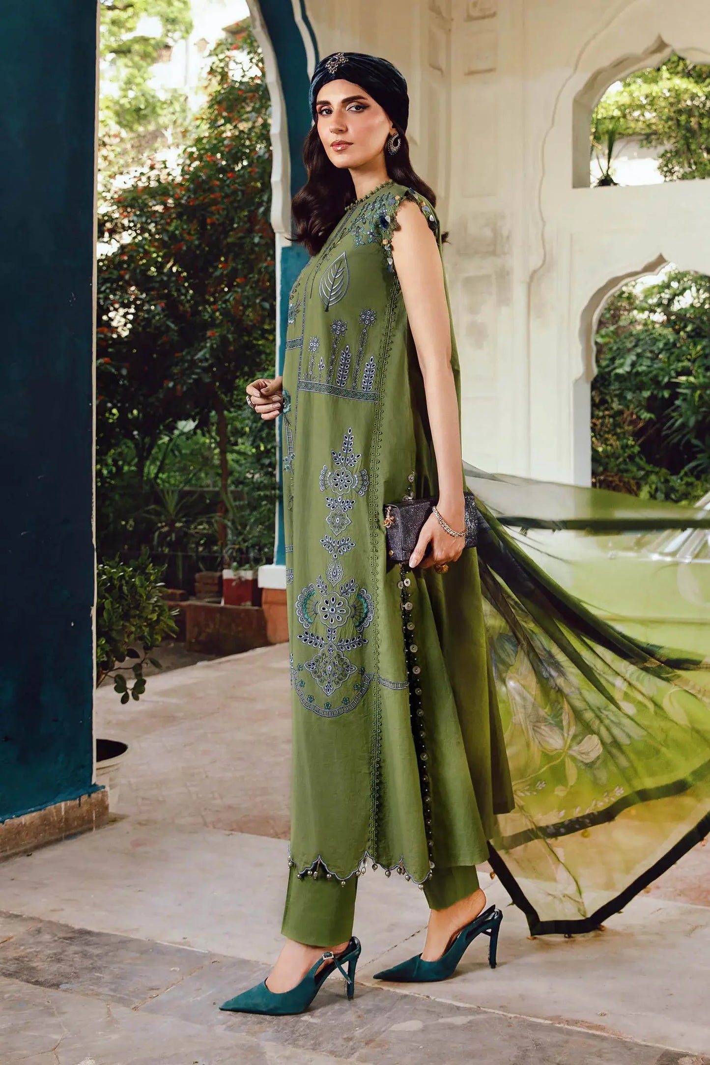 Maria.B M-Prints Unstitched '25 - Embroidered Cambric Suit | MPT-2701-A