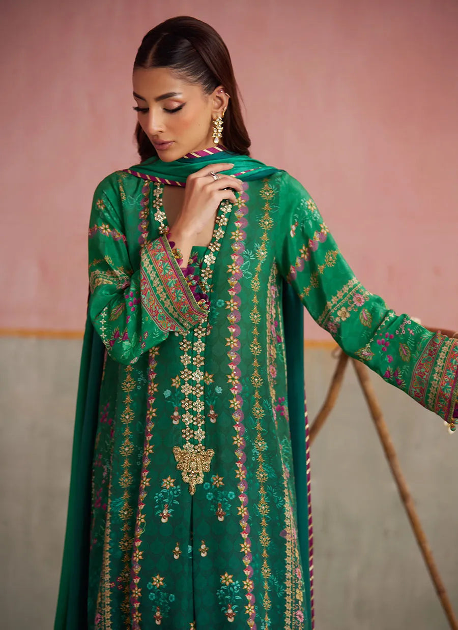Farah Talib Aziz Mayna Festive Prints '25 - Noemi Jade Shirt And Dupatta