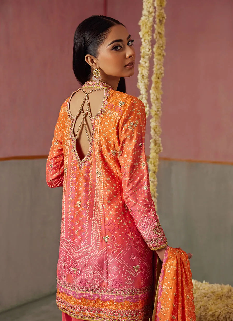 Farah Talib Aziz Mayna Festive Prints '25 - Ananya Ombre Shirt And Dupatta