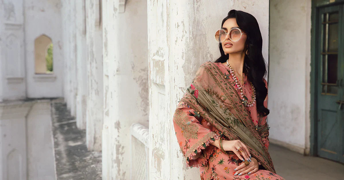 Maria.B M-Prints Unstitched '25 - Embroidered Linen Suit | MPT-2707-A