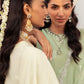 CELADON SPRUCE-3 PIECE EMBROIDERED JACQUARD SUIT