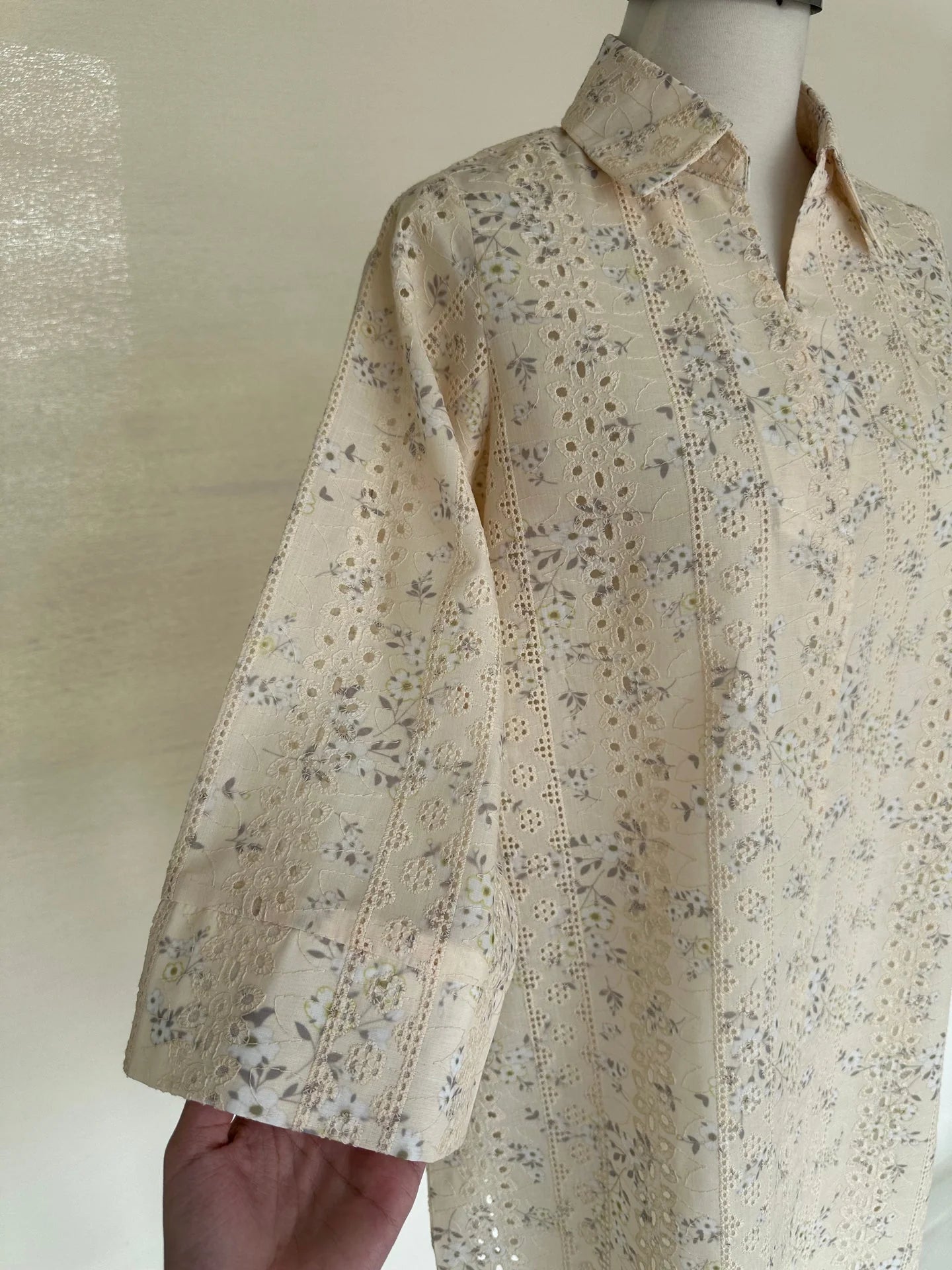 Sak Atelier Butter Yellow Chikankari Toby Tunic