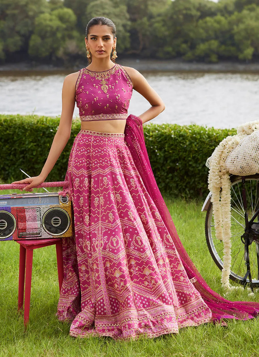 Farah Talib Aziz Mayna Festive Luxe Pret '25 - Orchid Lehnga Choli