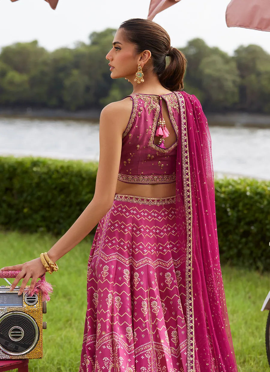Farah Talib Aziz Mayna Festive Luxe Pret '25 - Orchid Lehnga Choli