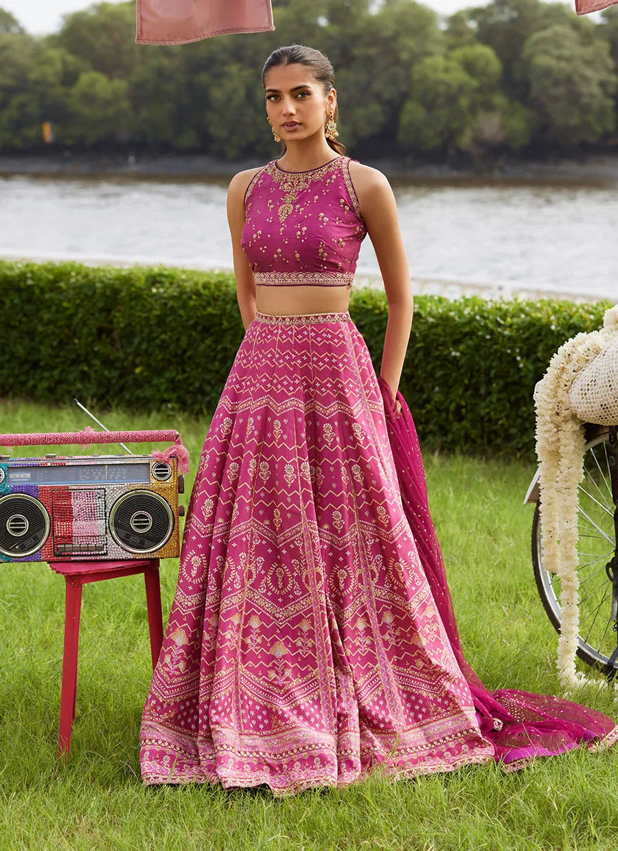 Farah Talib Aziz Mayna Festive Luxe Pret '25 - Orchid Lehnga Choli