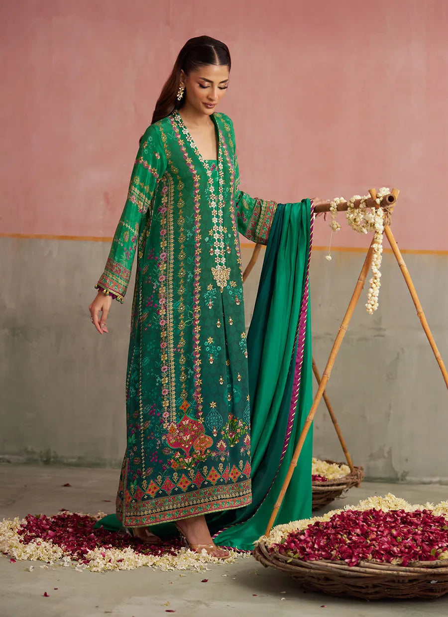 Farah Talib Aziz Mayna Festive Prints '25 - Noemi Jade Shirt And Dupatta