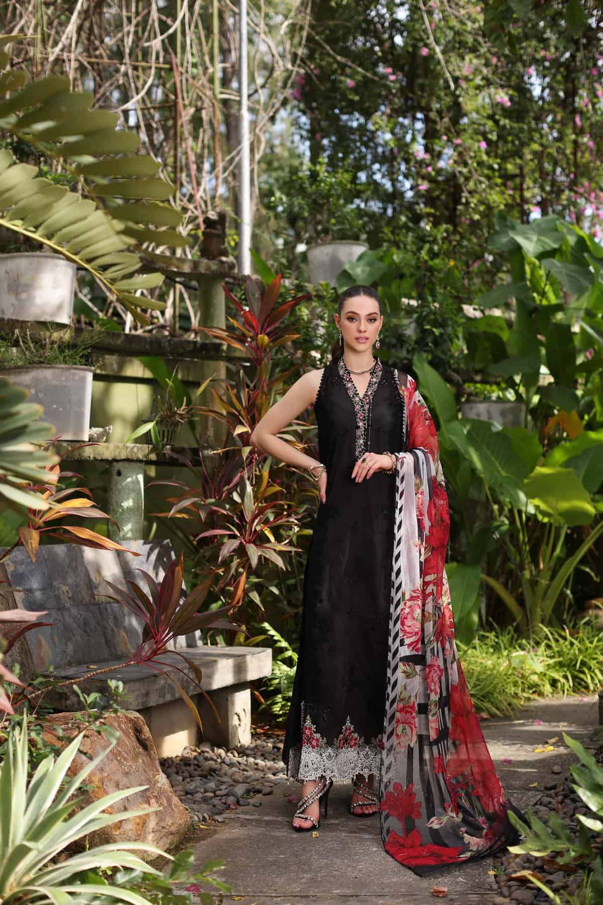 Noor Luxury Chikankari Lawn’24 | Saadi Aasad | D6-A