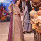 AJKK-04 EMBROIDERED CHIFFON 3 PCS PINK SUIT-SET