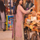 AJKK-04 EMBROIDERED CHIFFON 3 PCS PINK SUIT-SET