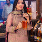 AJKK-04 EMBROIDERED CHIFFON 3 PCS PINK SUIT-SET
