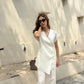 WHITE LINEN VEST SET | Sak Atelier