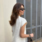 WHITE LINEN VEST SET | Sak Atelier