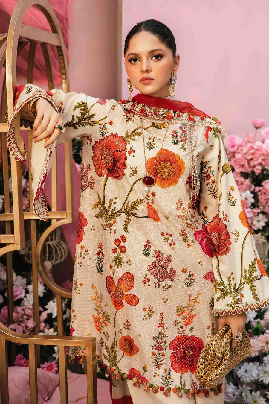 Maria.B Unstitched Mprints '25 - MPT-2607-A