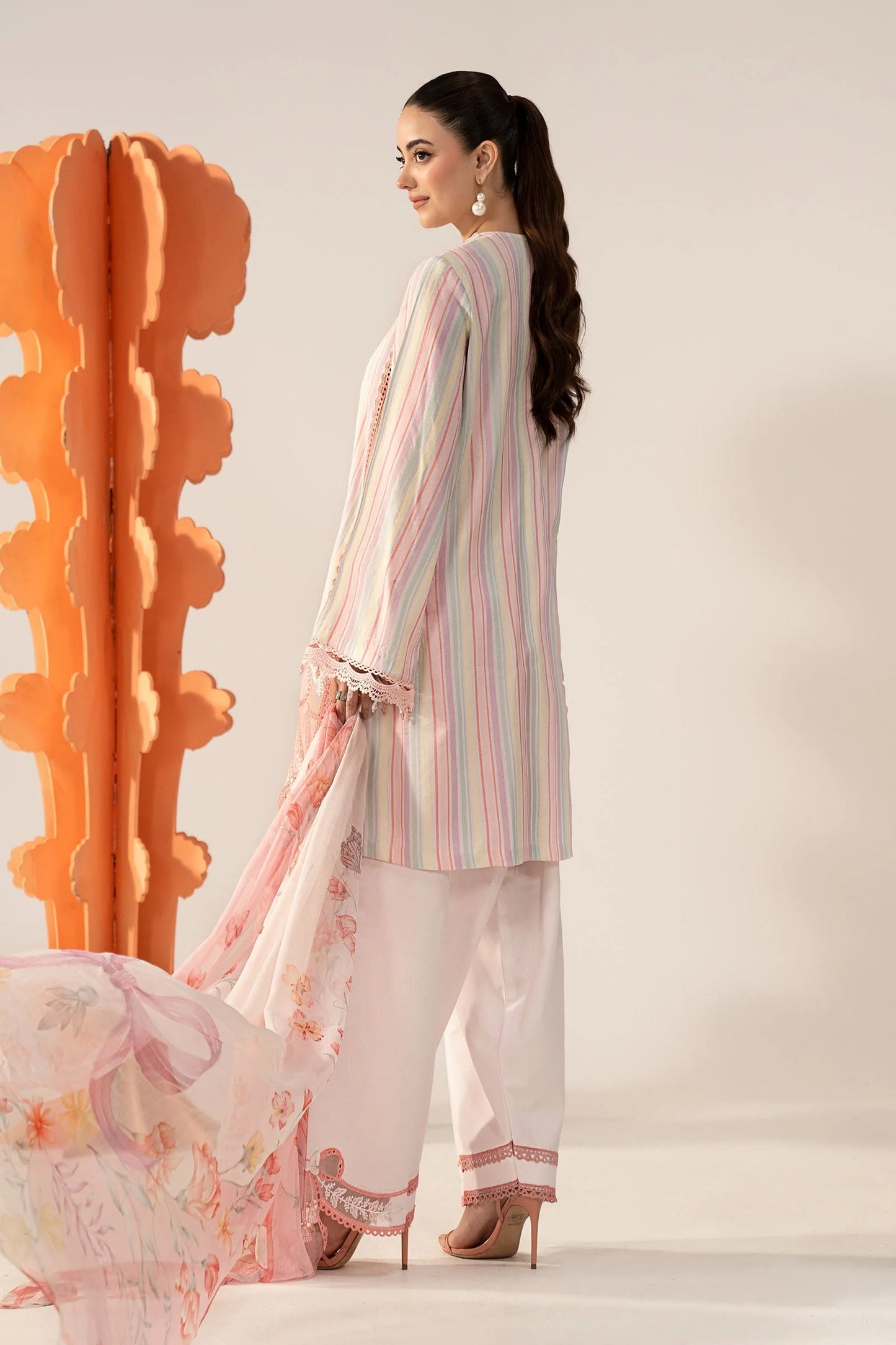 3 Piece Embroidered Jacquard Suit - MPS-3002-A-Small