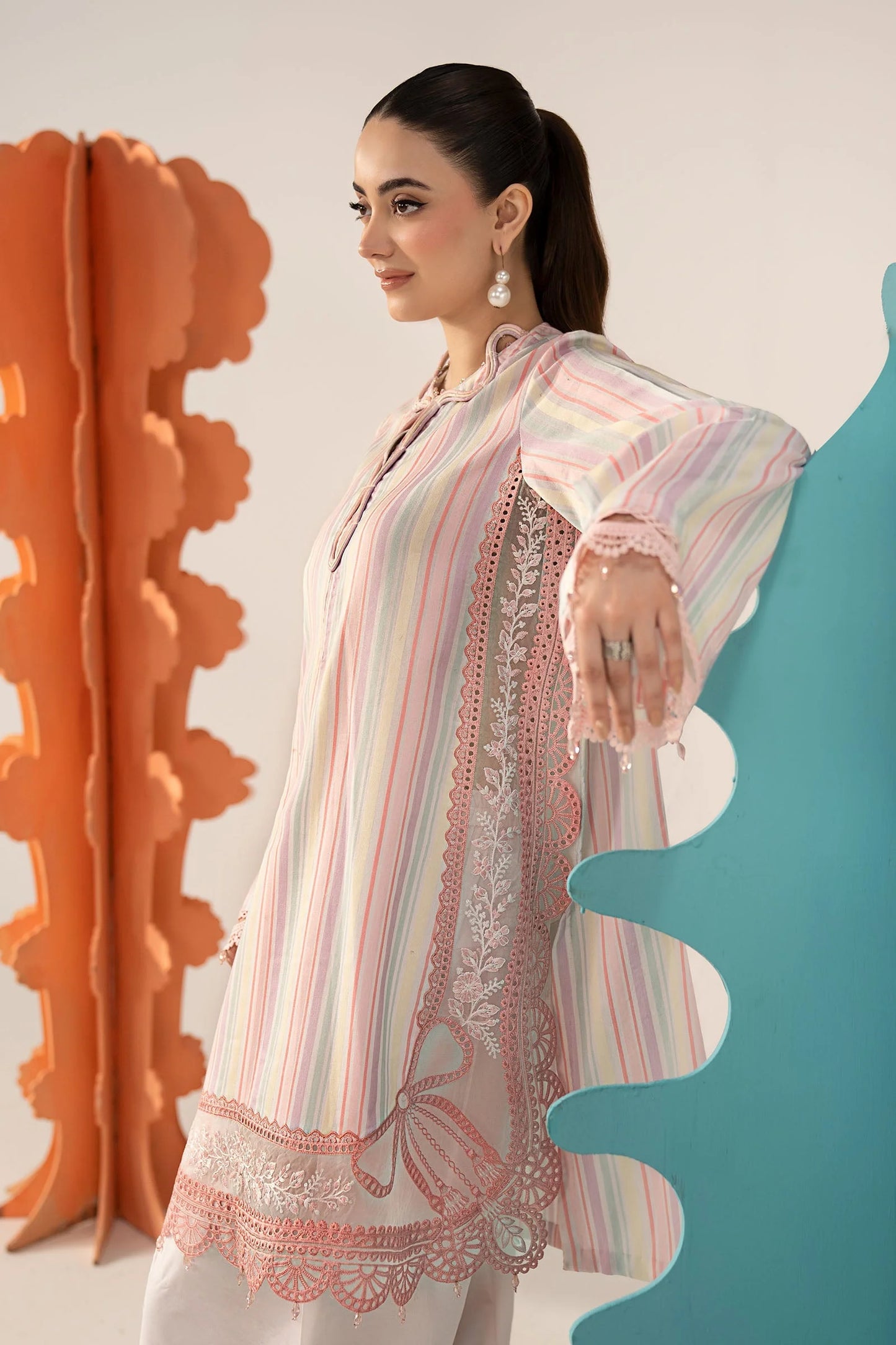 3 Piece Embroidered Jacquard Suit - MPS-3002-A-Small