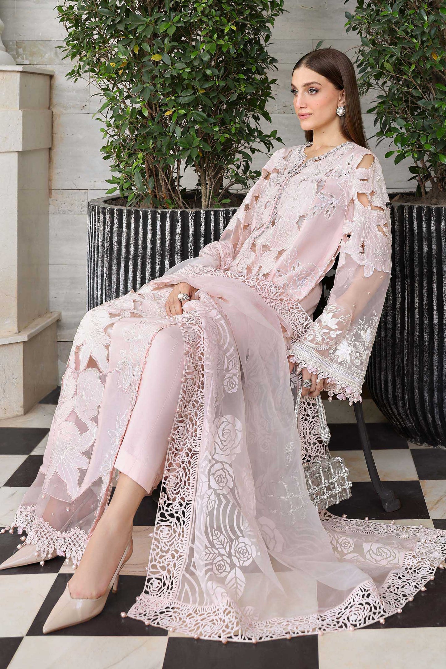 Maria. B. 3 Piece Unstitched Embroidered Lawn Suit