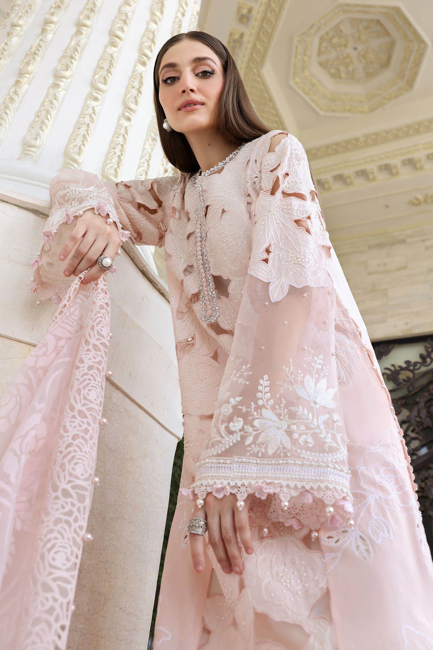 Maria. B. 3 Piece Unstitched Embroidered Lawn Suit