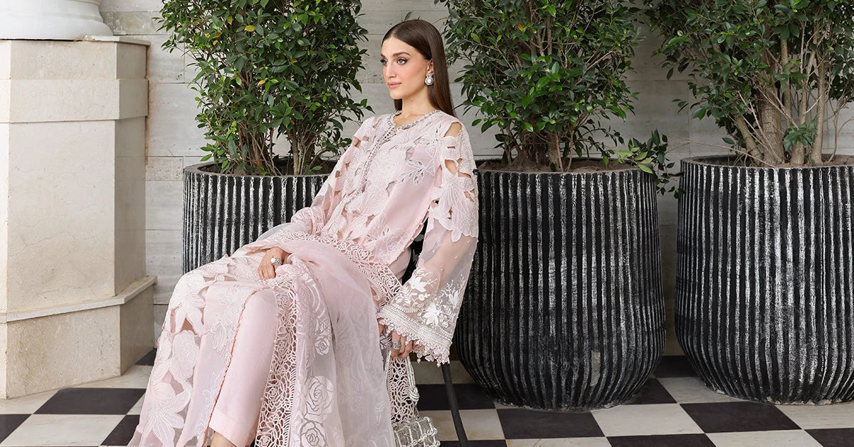 Maria. B. 3 Piece Unstitched Embroidered Lawn Suit