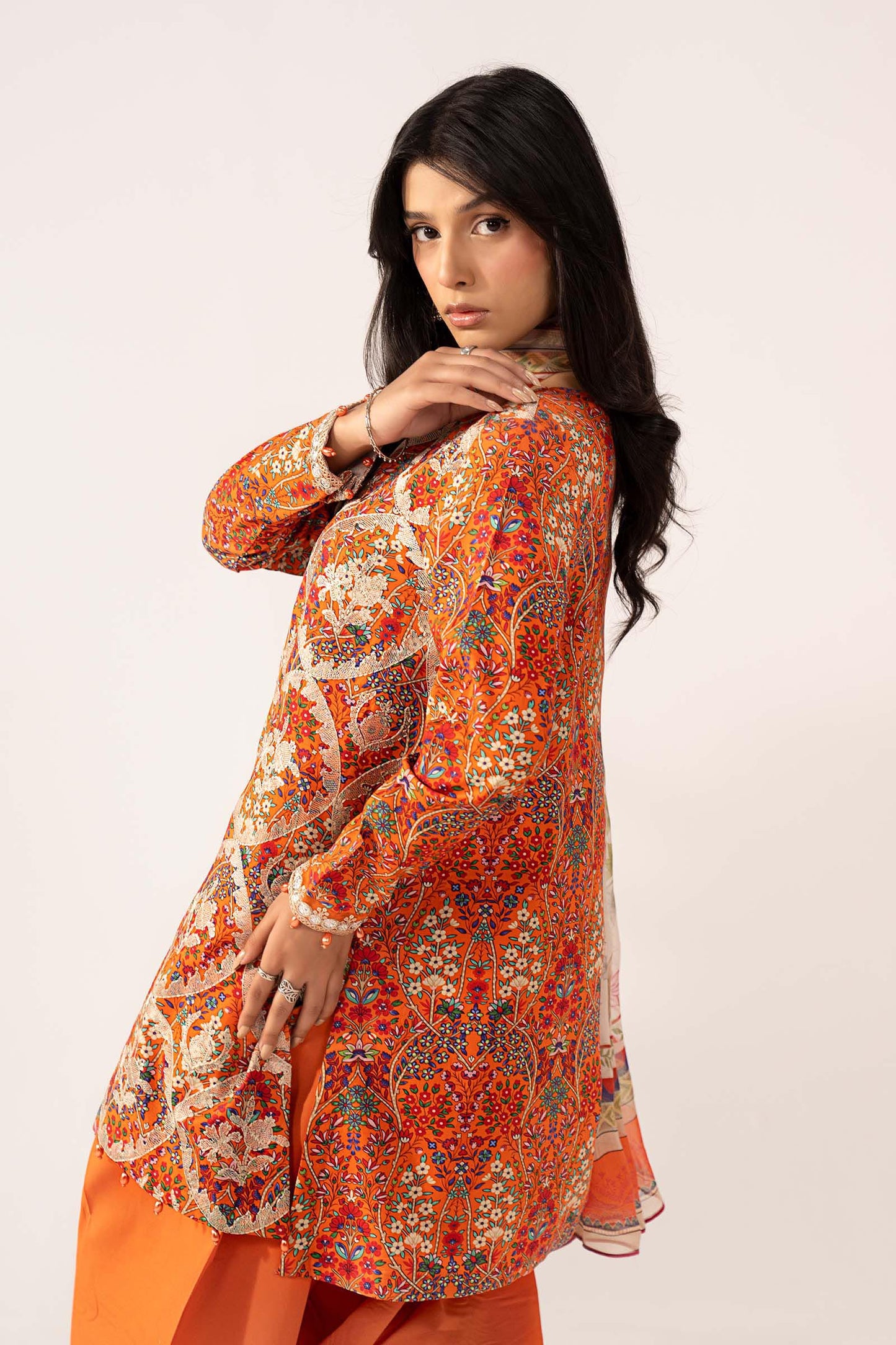 3 Piece Embroidered Lawn Suit - MPS-3003-A-Small