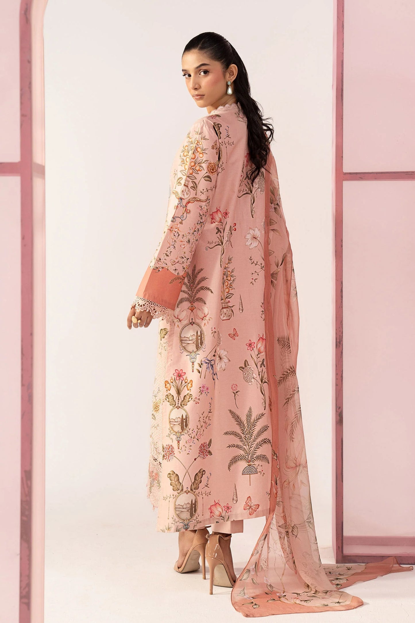 3 Piece Embroidered Lawn Suit - MPS-3004-A-Small
