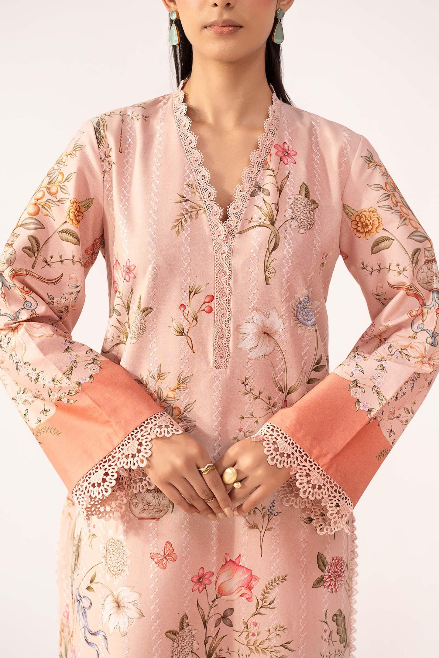 3 Piece Embroidered Lawn Suit - MPS-3004-A-Small