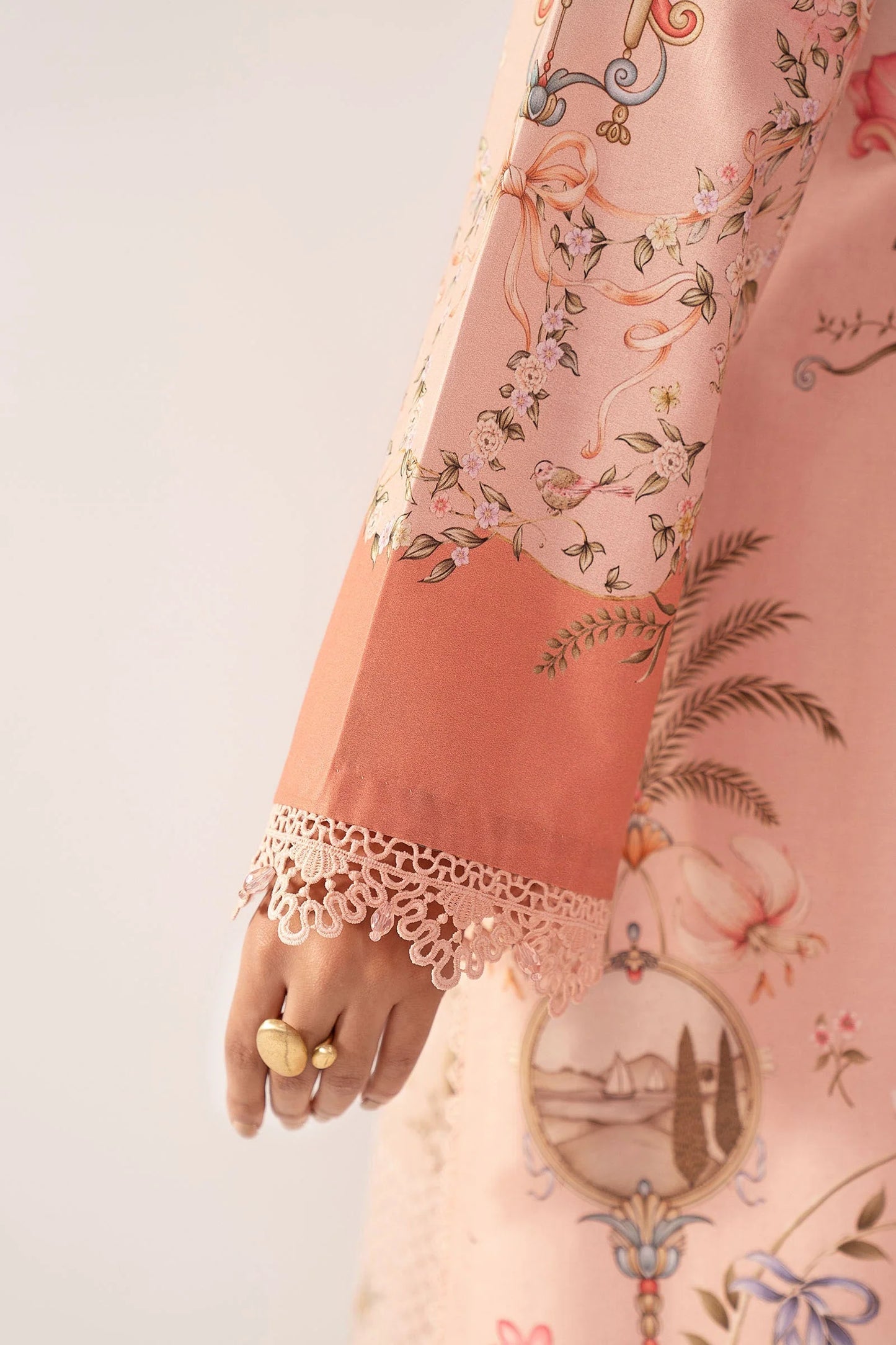 3 Piece Embroidered Lawn Suit - MPS-3004-A-Small