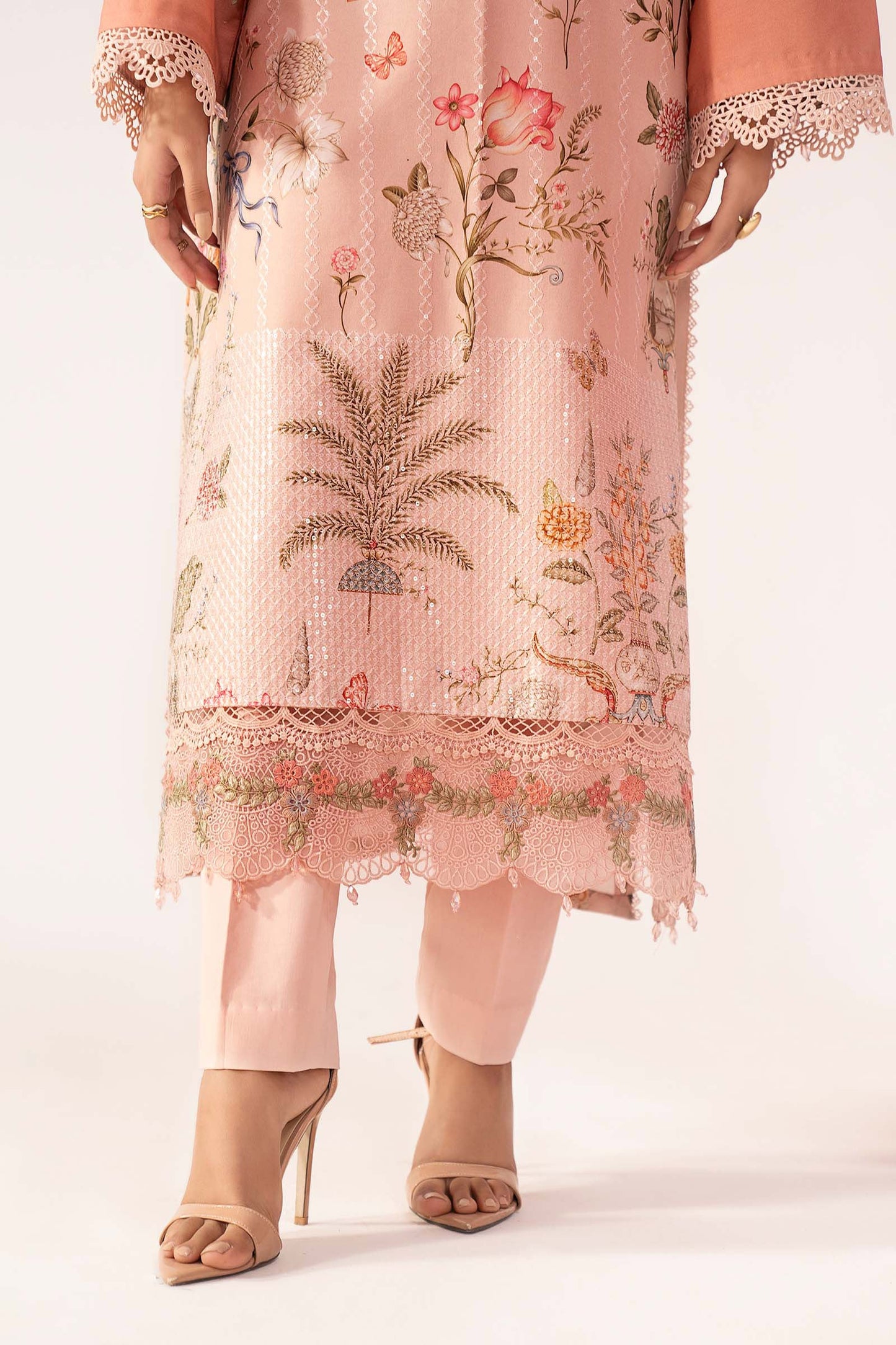 3 Piece Embroidered Lawn Suit - MPS-3004-A-Small